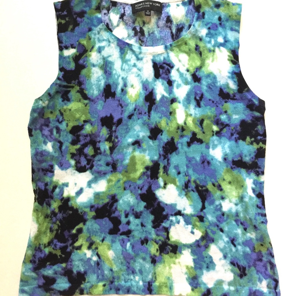 Monet print short sleeve top